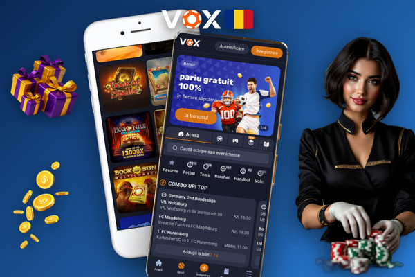 Jucător care rulează sloturi în VOX Casino app Android din mers
