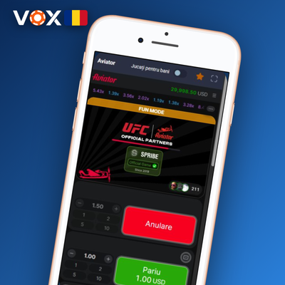 Setare auto-cashout la valoarea 1.80x în jocul Aviator de la VOX Casino
