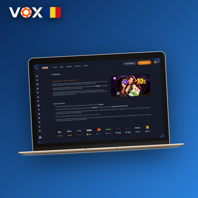 VOX Casino desktop România accesat din browser pe laptop fără descărcare
