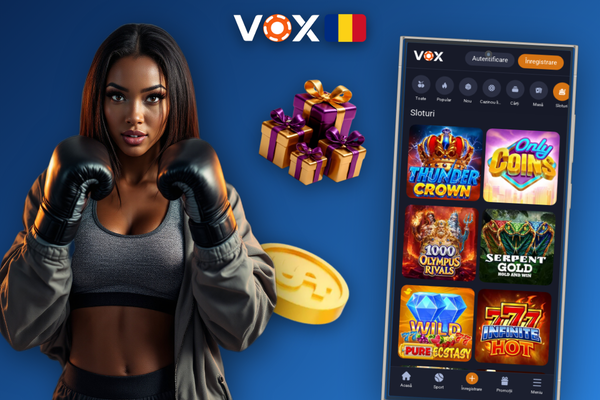 Casieria VOX Casino cu metode de plată și câmpul cod promoțional completat cu VOXMAX77