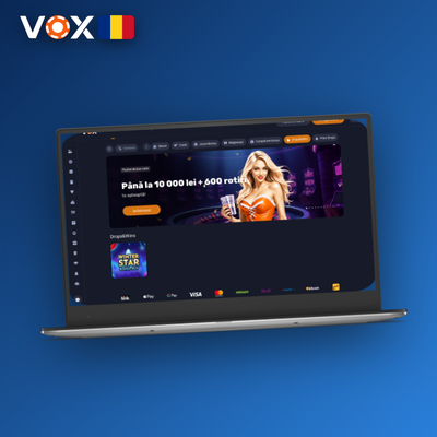 Pictogramă sloturi și jocuri de masă disponibile în aplicația VOX Casino
