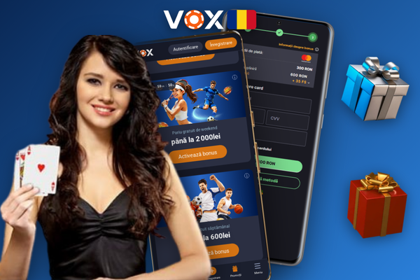 Bonus de bun venit VOX Casino 100% plus 600 rotiri gratuite activate cu codul VOXMAX77